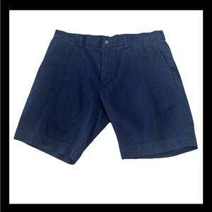 Polo Ralph Lauren Men’s 36 Navy Blue Chino Shorts Classic Fit Flat Front Cotton